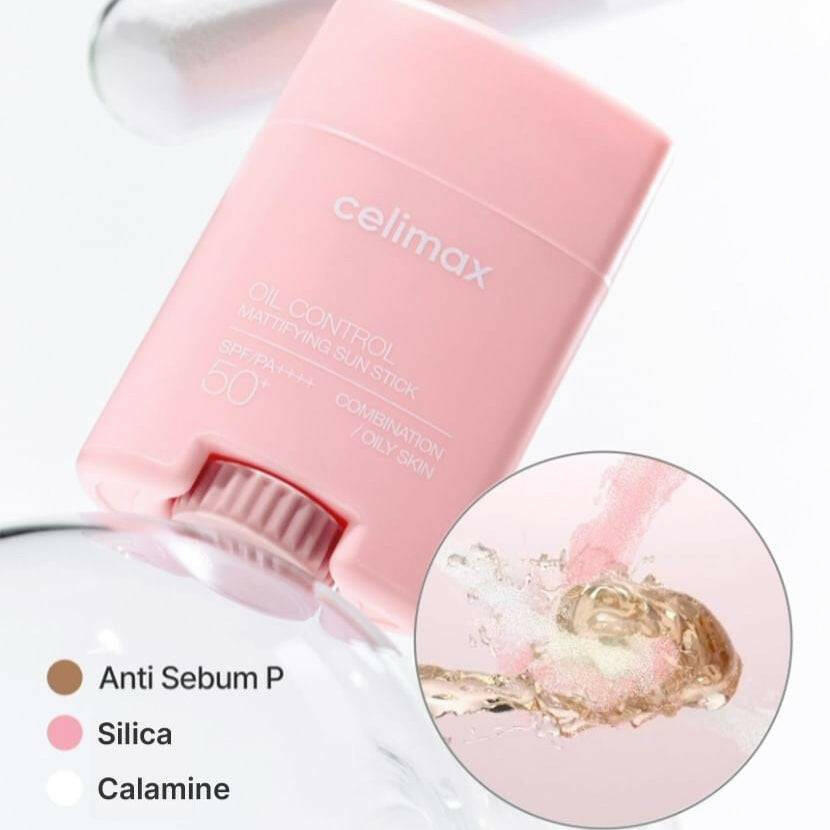 CELIMAX Oil Control Mattifying Sun Stick 19g SPF50+ - bellubeauty