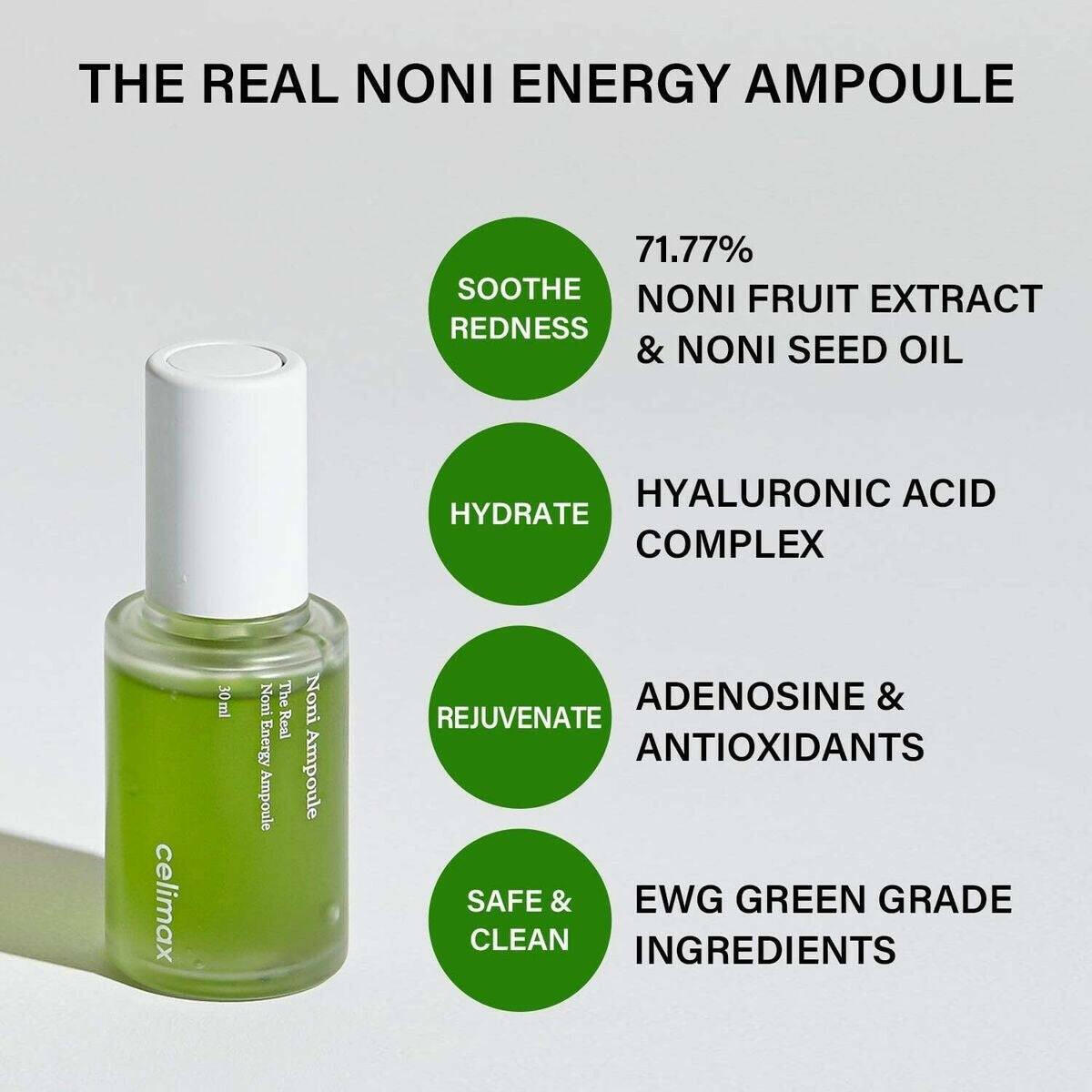 CELIMAX The Real Noni Energy Ampoule 30ml - bellubeauty