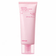 A pink squeeze tube of Cellmax Heart Pink Tone-Up Sun Cream SPF 50+ PA++++ against a plain white background.