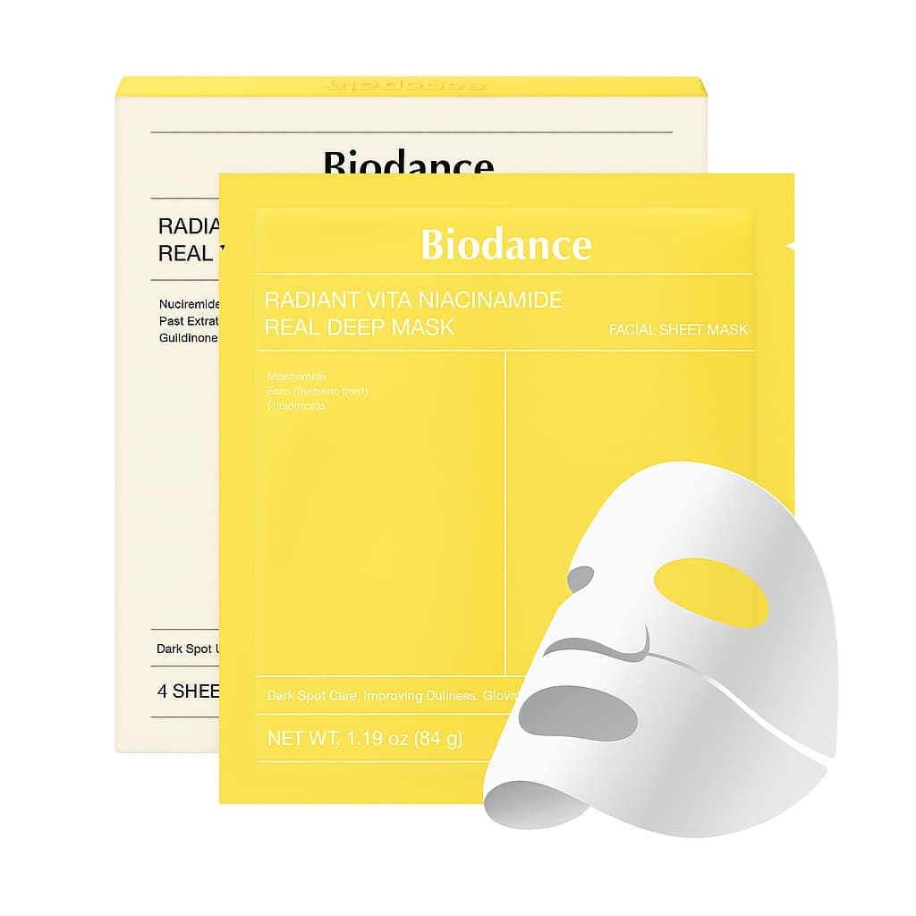 BIODANCE Radiant Vita Niacinamide Real Deep Mask 4pcs
