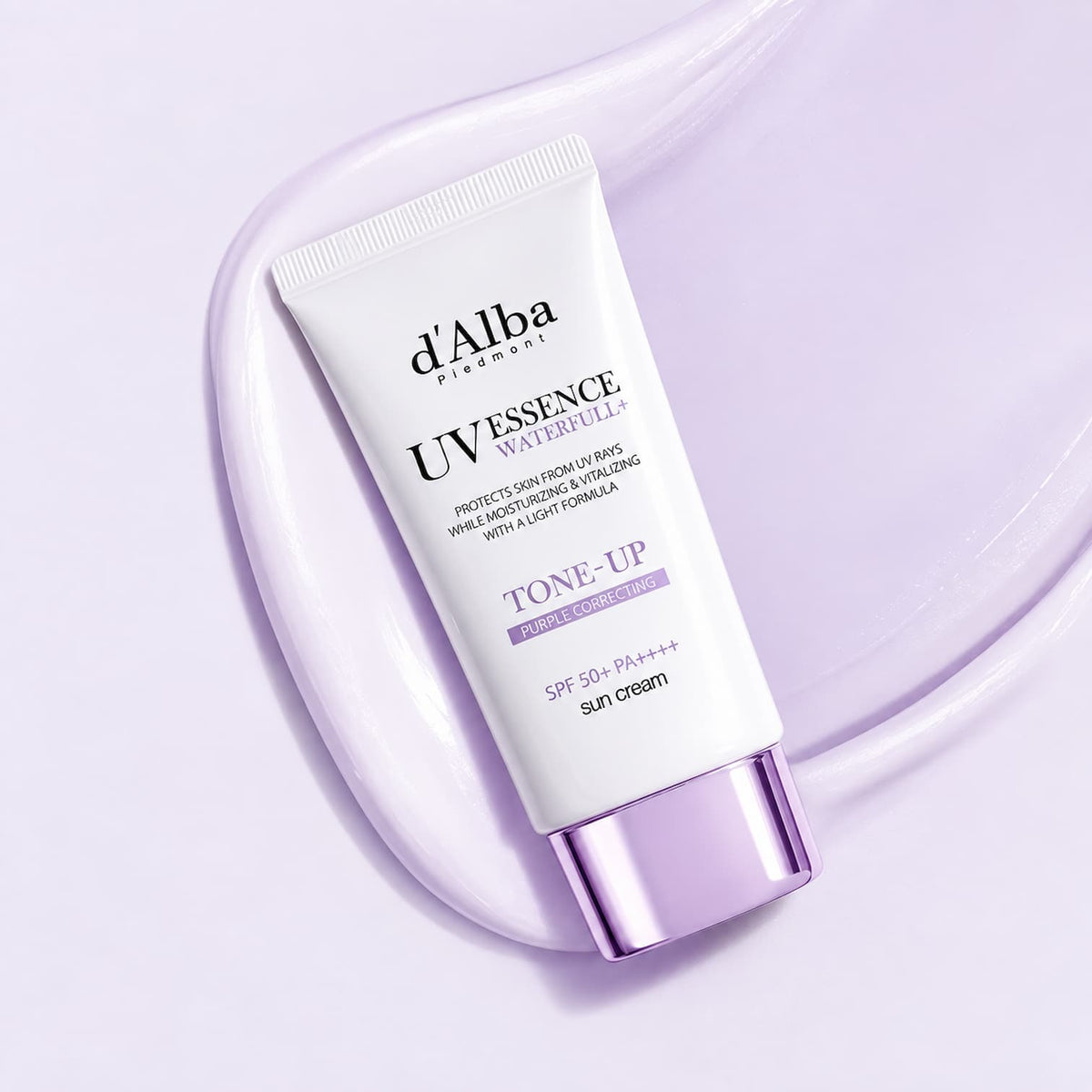D'ALBA Waterfull Tone-Up Sun Cream Purple 50ml SPF50+ - BelluBeauty