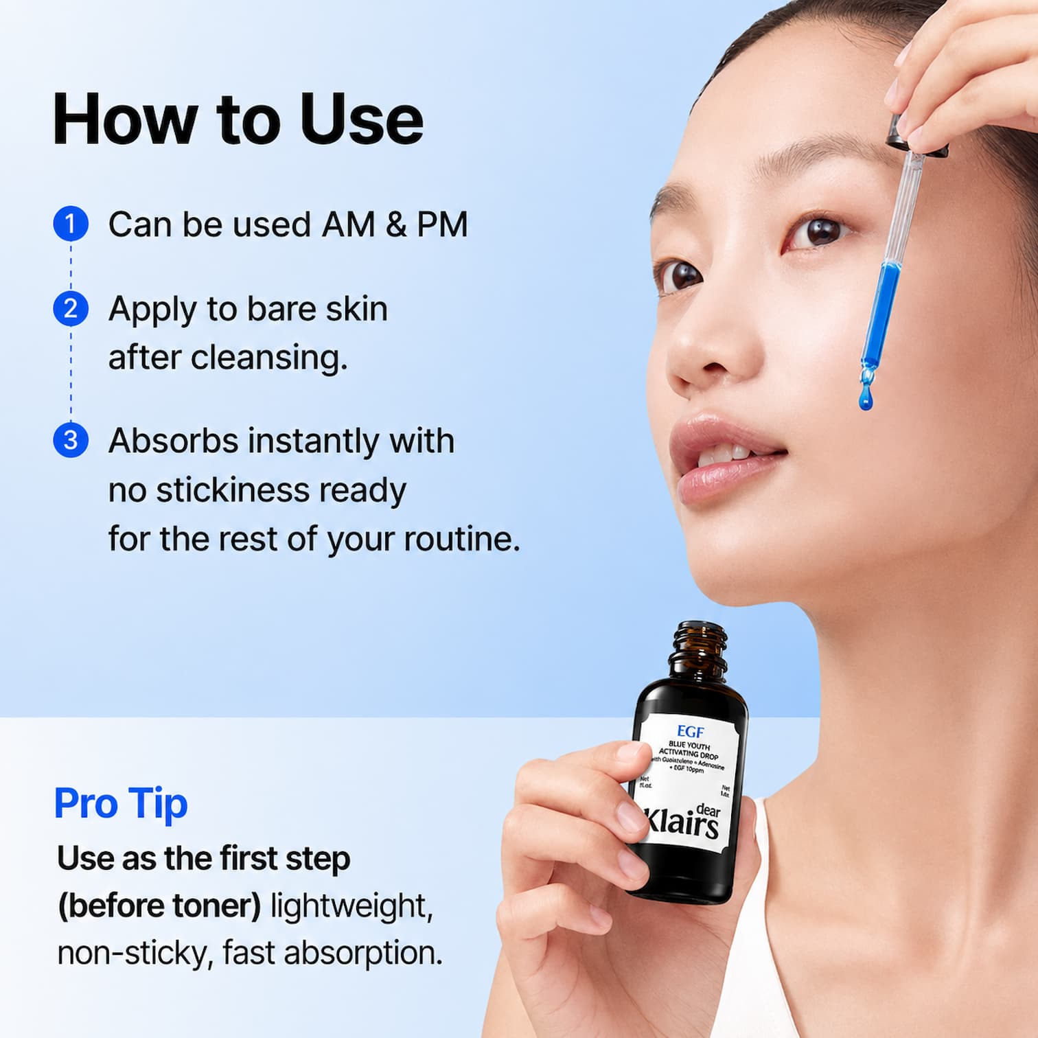 DEAR KLAIRS EGF Blue Youth Activating Drop 50ml - BelluBeauty