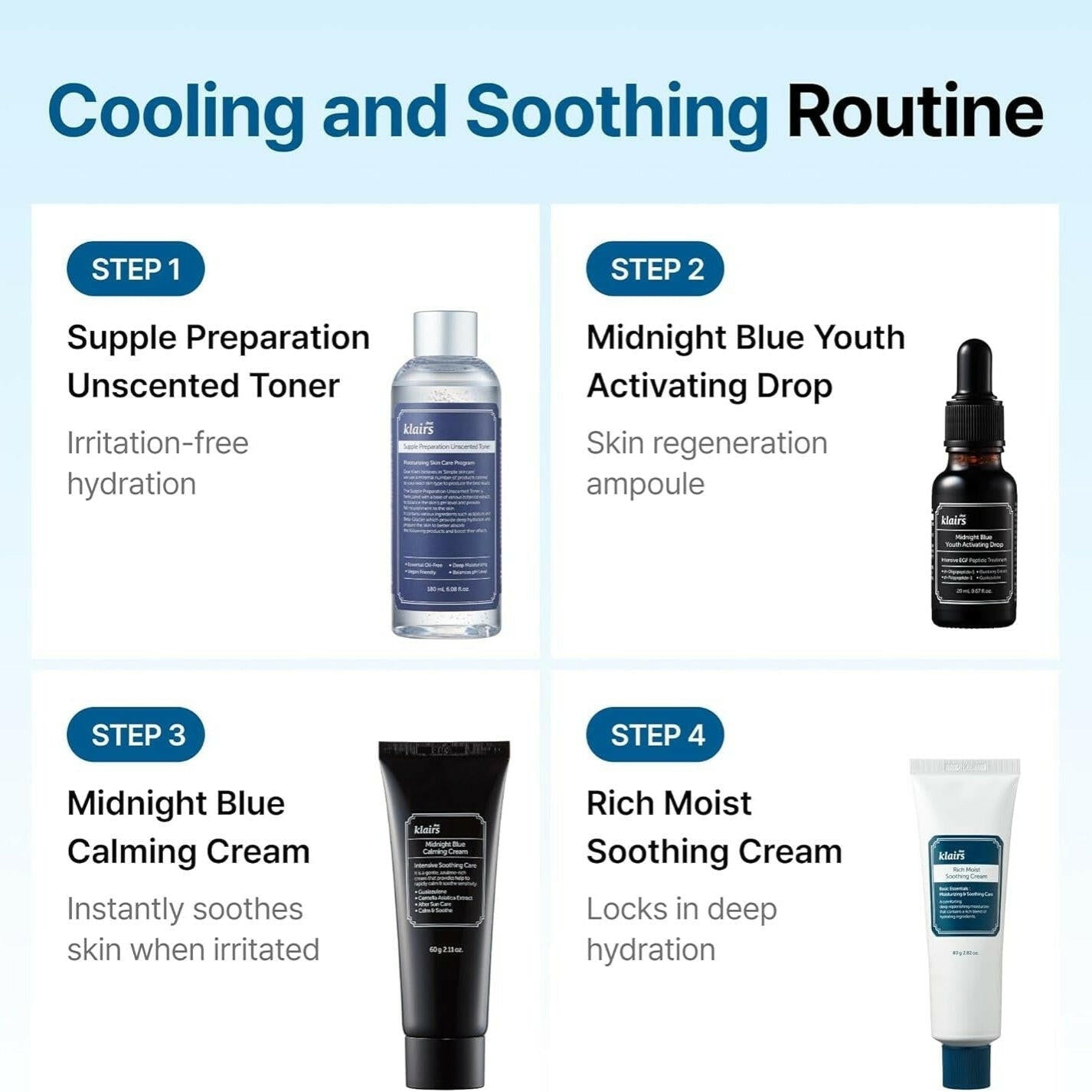 DEAR KLAIRS Midnight Blue Calming Cream 60g - bellubeauty