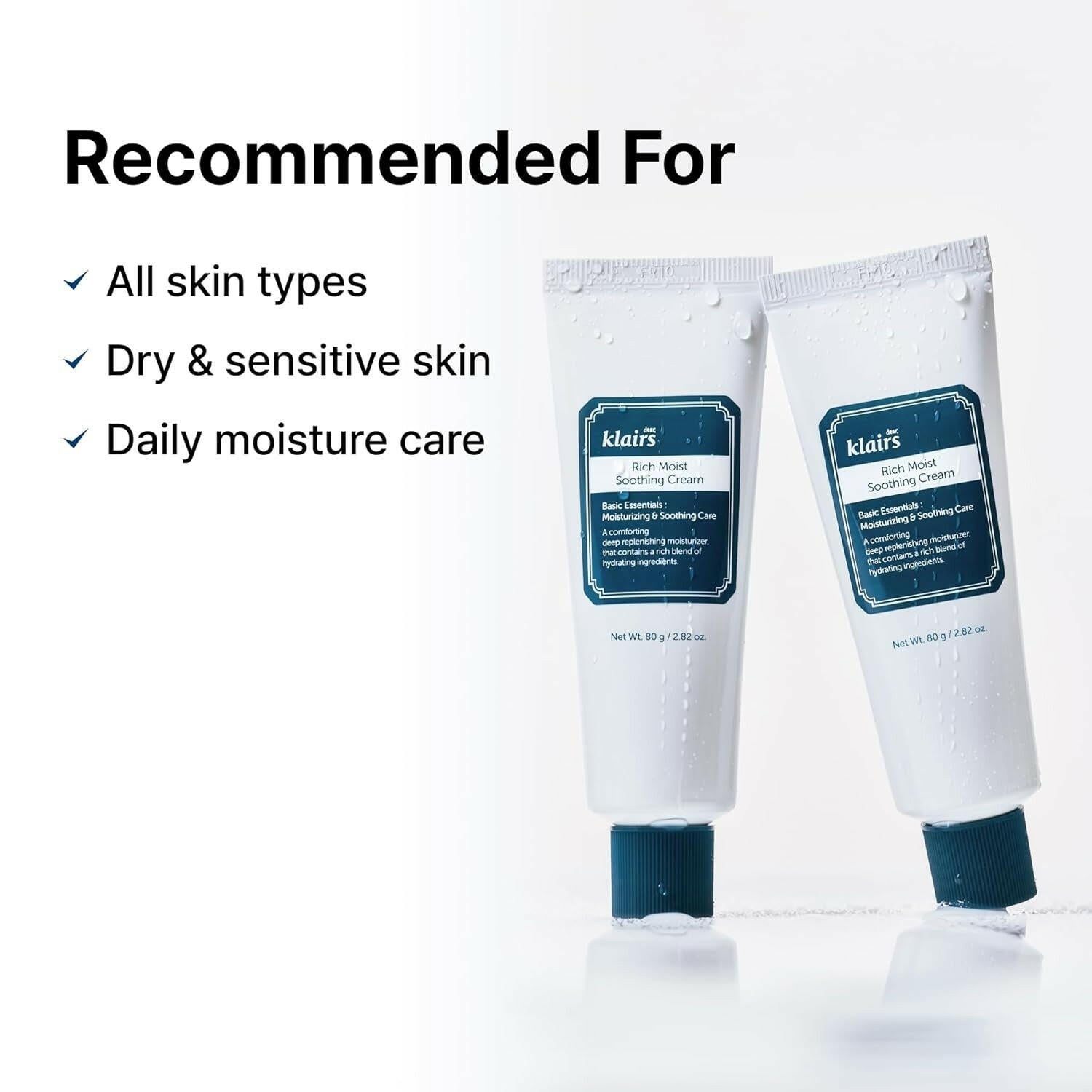 DEAR KLAIRS Rich Moist Soothing Cream 80ml - bellubeauty