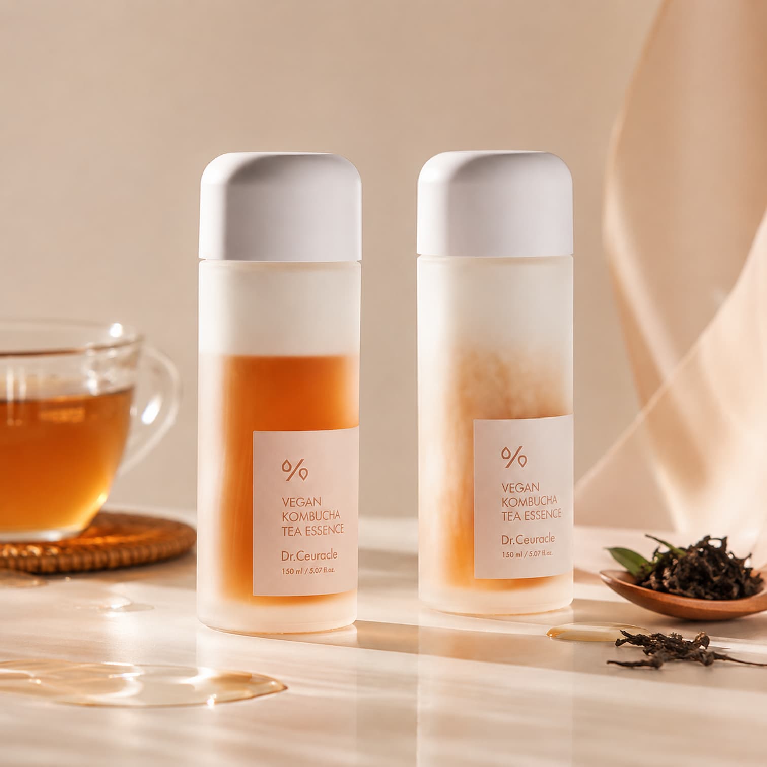 DR.CEURACLE Vegan Kombucha Tea Essence 150ml - BelluBeauty