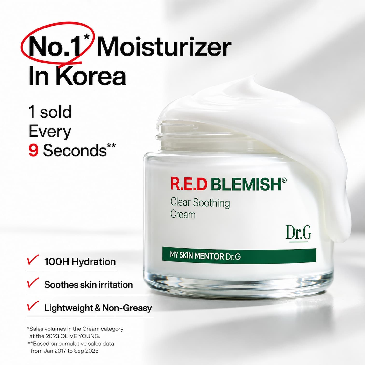DR.G RED Blemish Clear Soothing Cream 70ml - BelluBeauty