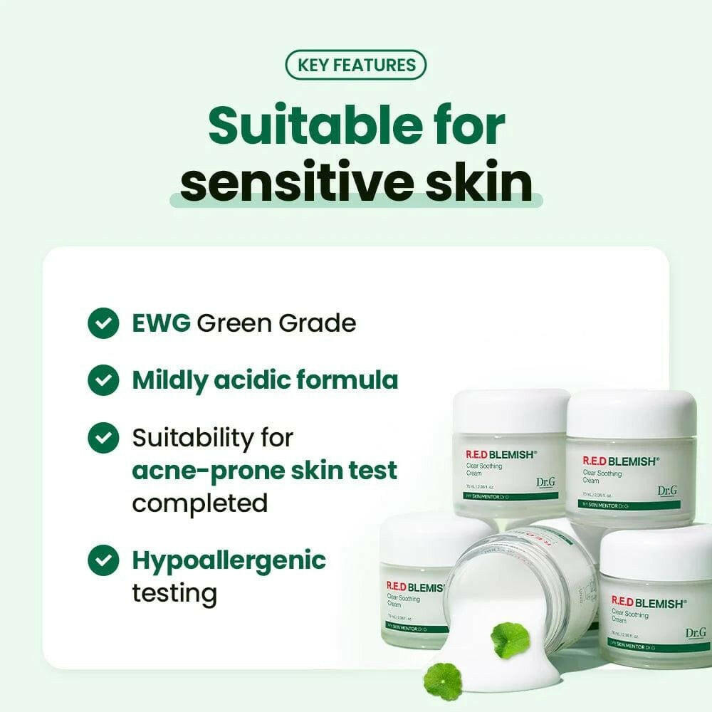 DR.G RED Blemish Clear Soothing Cream 70ml - bellubeauty