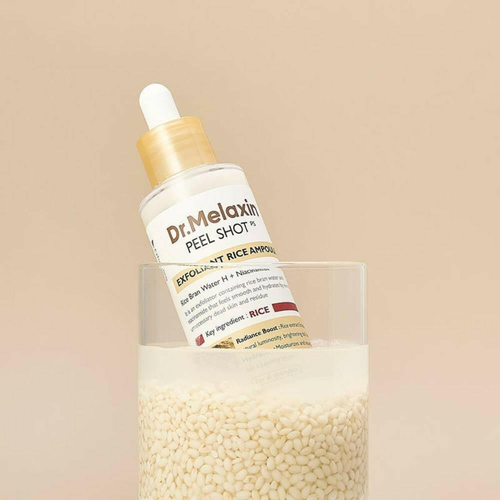 DR.MELAXIN Peel Shot Exfoliating White Rice Ampoule 80ml - bellubeauty