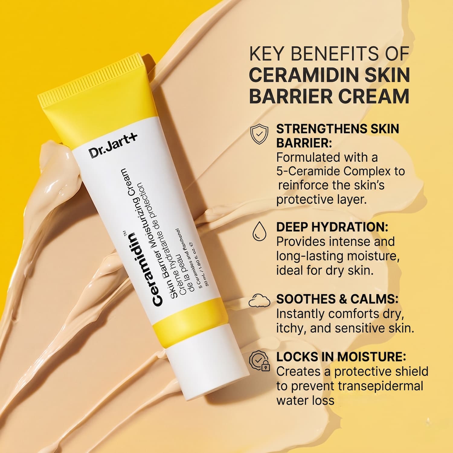 Dr.Jart+ Ceramidin Skin Barrier Moisturizing Cream 50ml - BelluBeauty