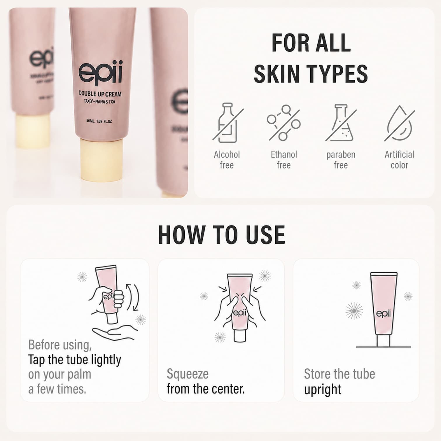 EPII Double Up Cream NAD+ NMN & TXA 50ml - BelluBeauty