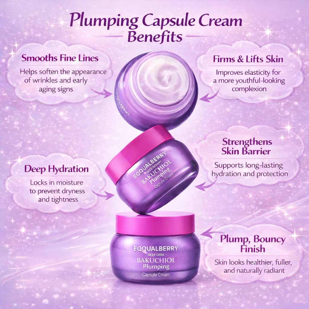 EQQUALBERRY Bakuchiol Plumping Capsule Cream 50ml - BelluBeauty