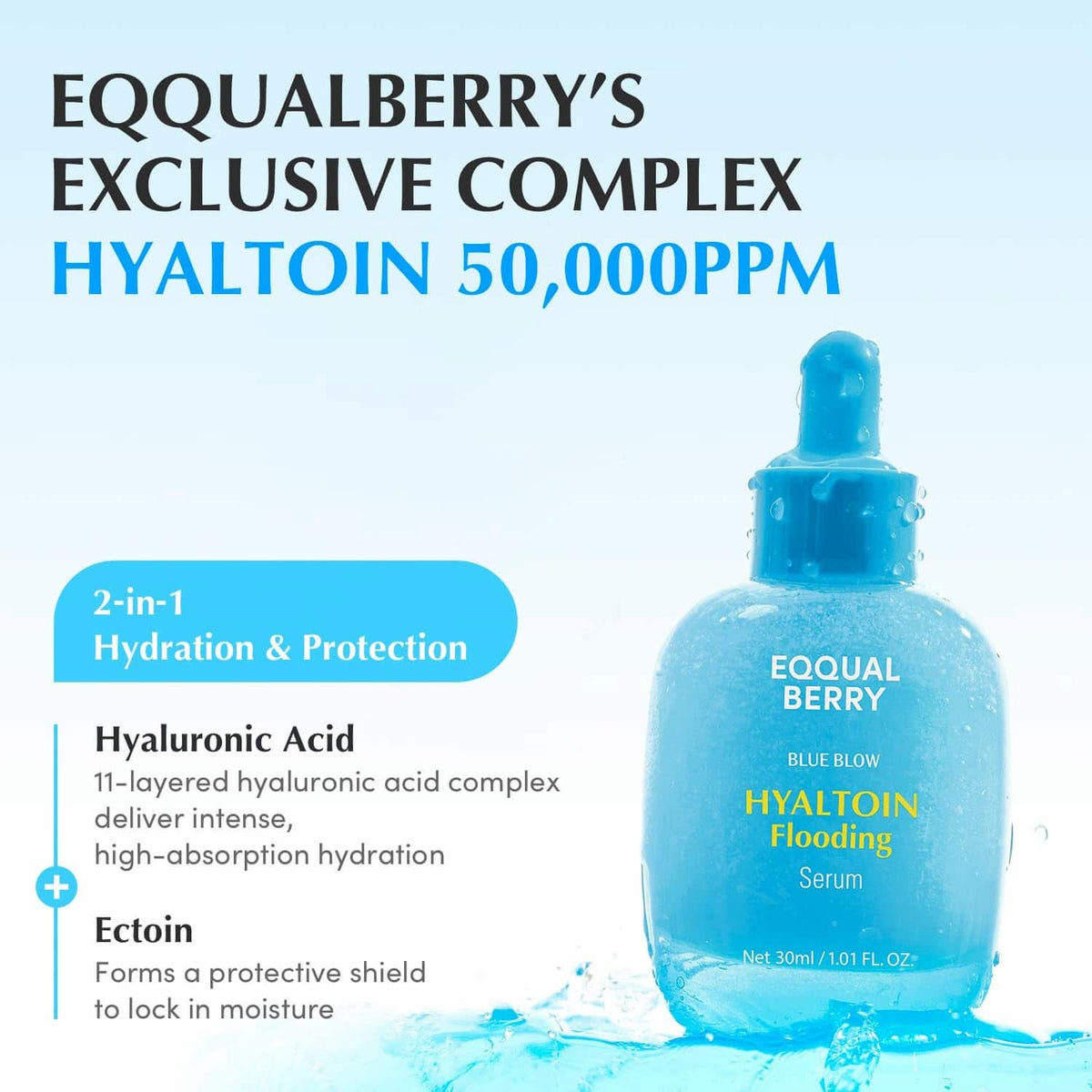 EQQUALBERRY Hyaltoin Flooding Serum 30ml - BelluBeauty