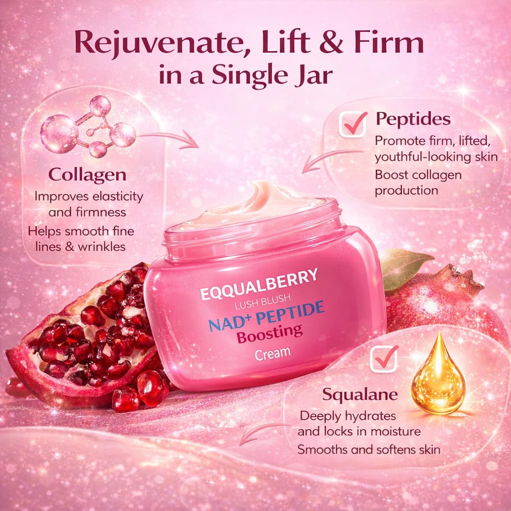 EQQUALBERRY NAD+ Peptide Boosting Cream 50ml - BelluBeauty