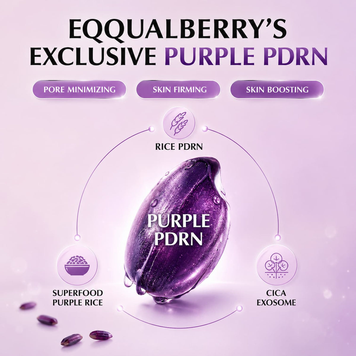 EQQUALBERRY Purple PDRN Pore Minimizing Serum 30ml - BelluBeauty