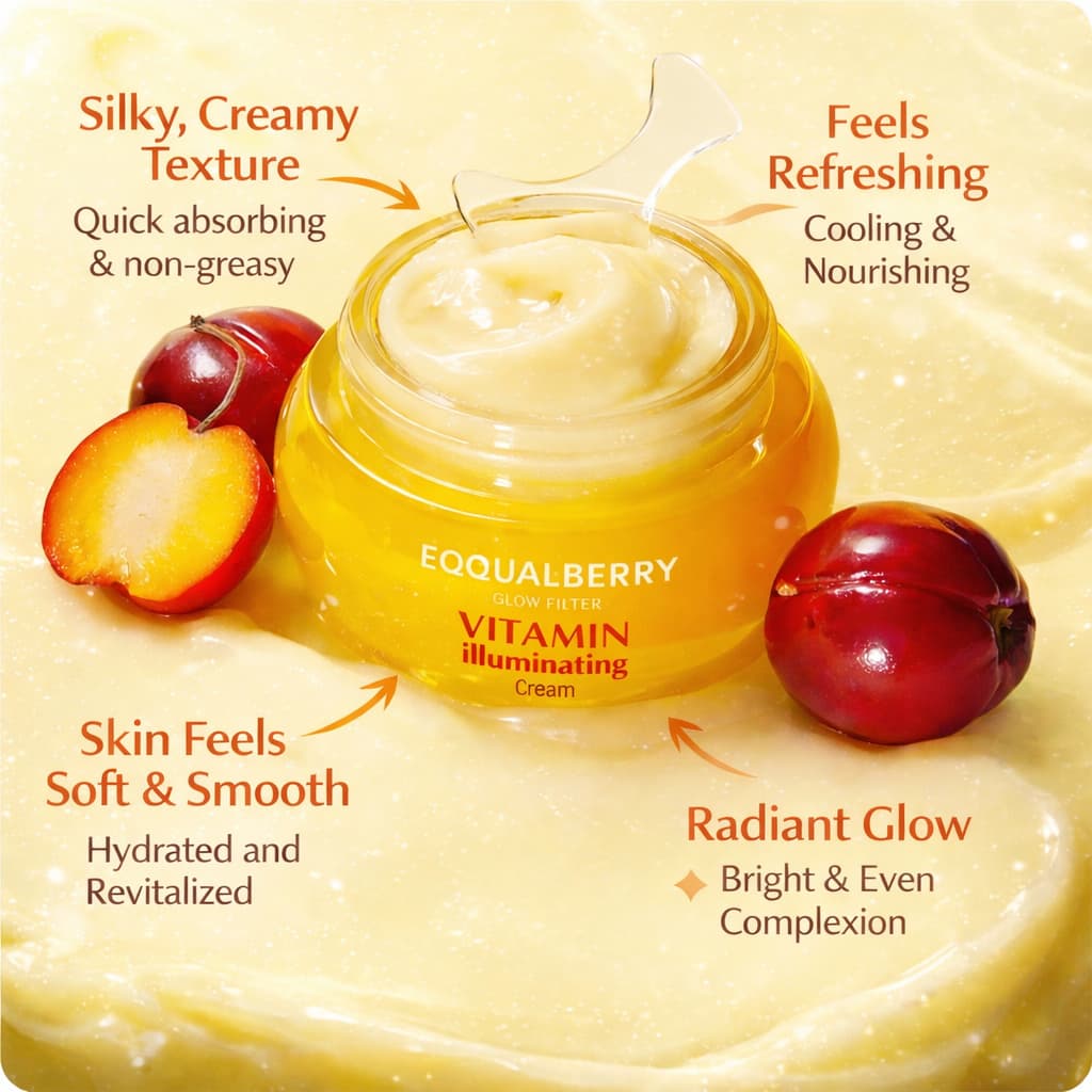 EQQUALBERRY Vitamin Illuminating Cream 50ml - BelluBeauty