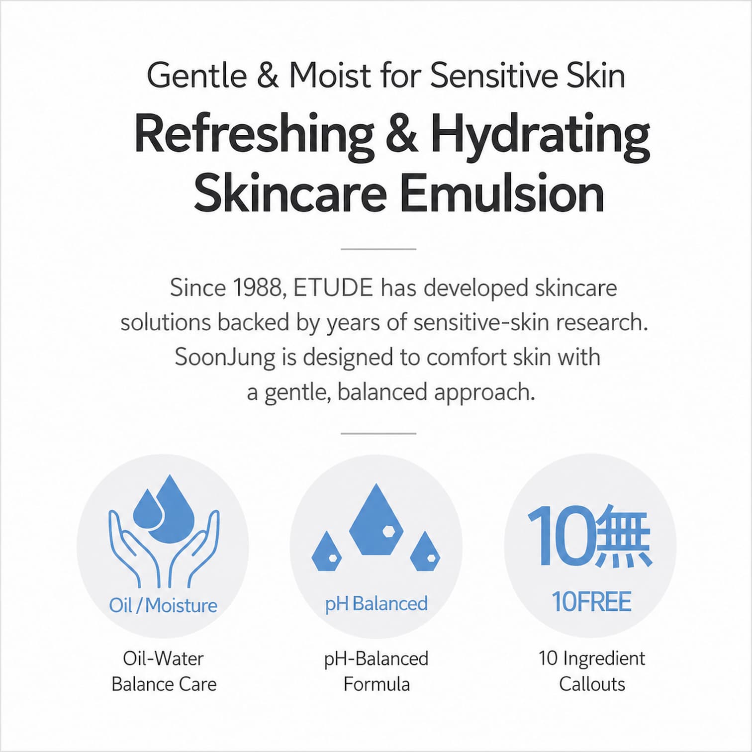 ETUDE SoonJung 10-Free Moist Emulsion 130ml - BelluBeauty
