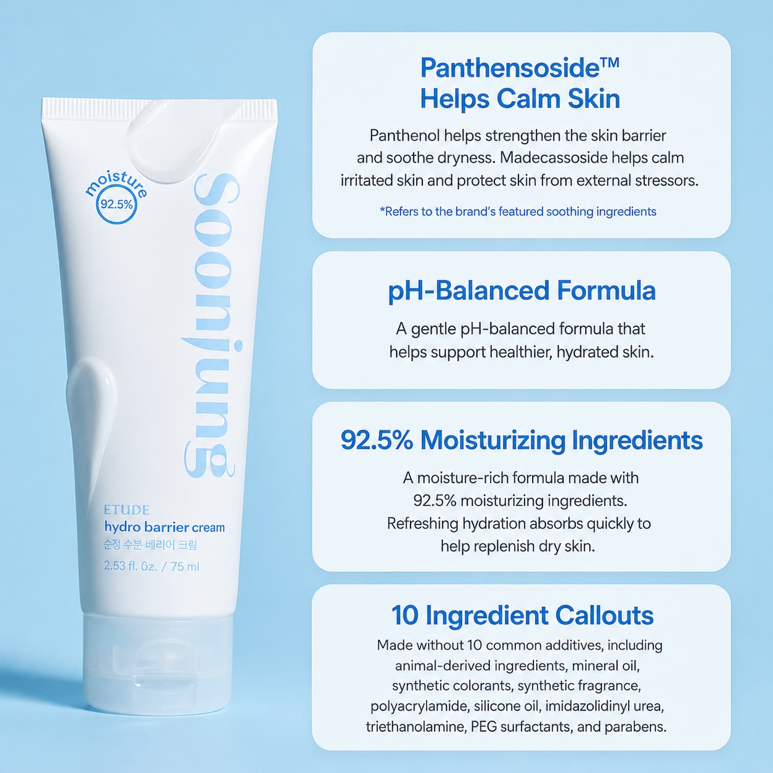 ETUDE SoonJung Hydro Barrier Cream 75ml - BelluBeauty