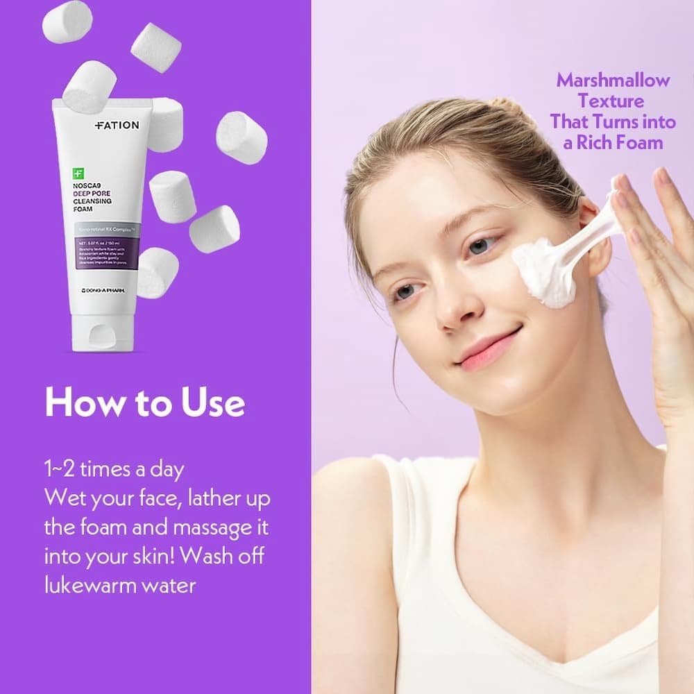 FATION Nosca9 Deep Pore Cleansing Foam 150ml - BelluBeauty