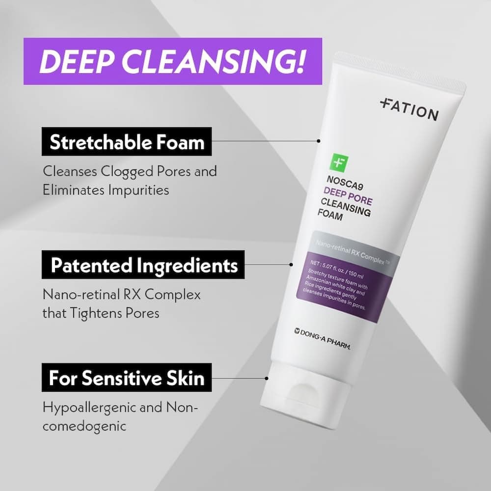 FATION Nosca9 Deep Pore Cleansing Foam 150ml - BelluBeauty