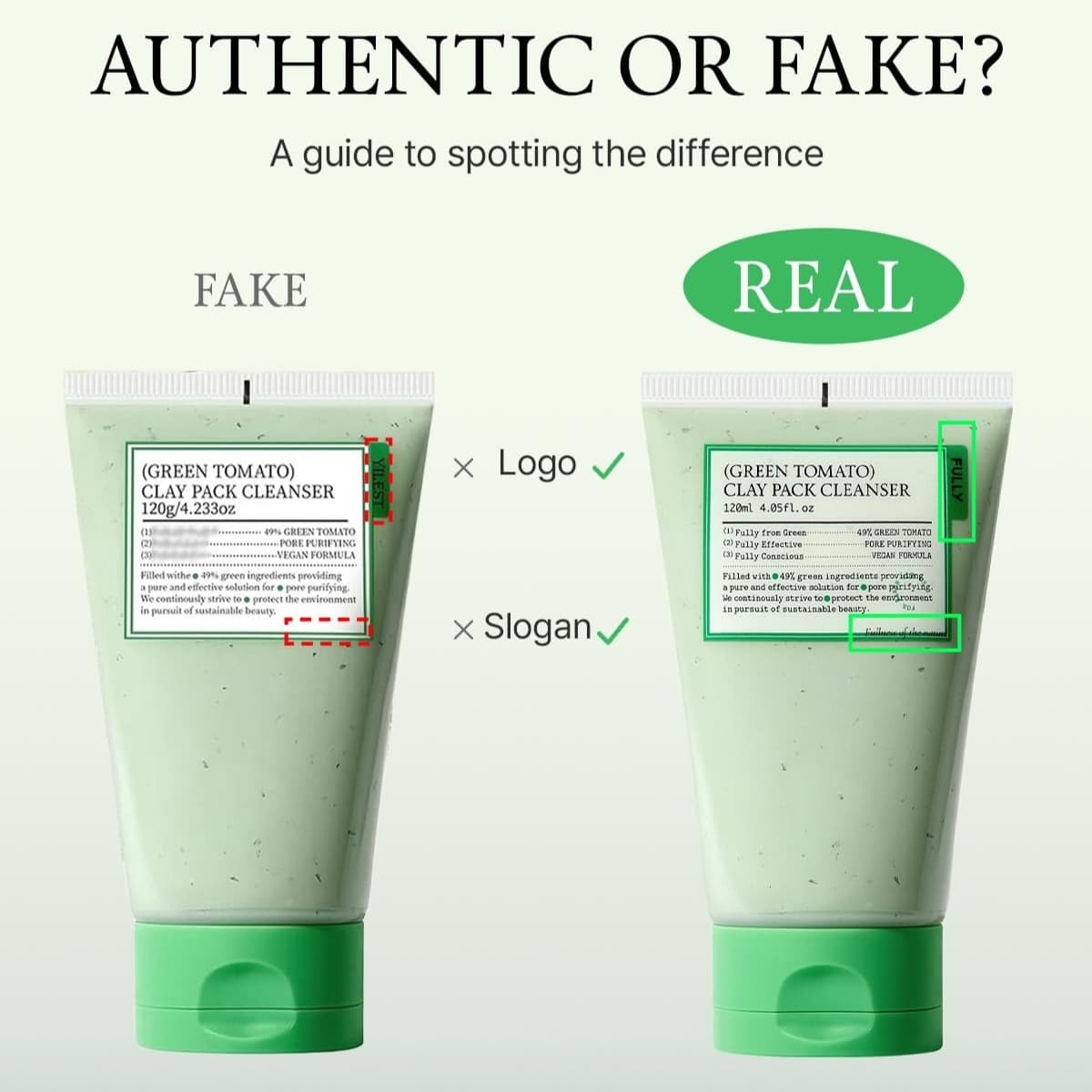 FULLY Green Tomato Clay Pack Cleanser 120ml - bellubeauty