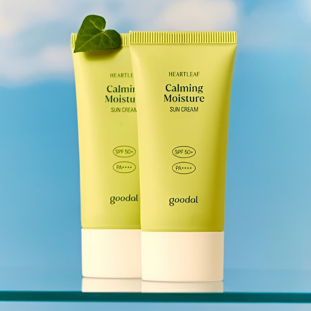 GOODAL Heartleaf Calming Moisture Sun Cream 50ml SPF50+ - BelluBeauty