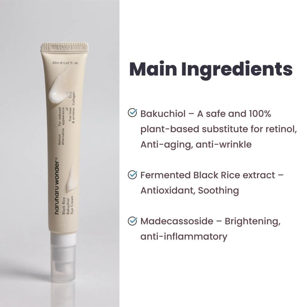 HARUHARU WONDER Black Rice Bakuchiol Eye Cream 20ml - bellubeauty