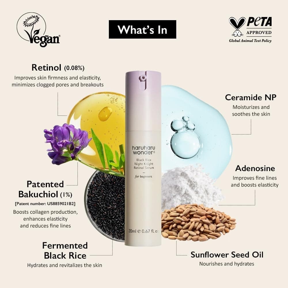 HARUHARU WONDER Black Rice Night Knight Retinol Serum 20ml - BelluBeauty