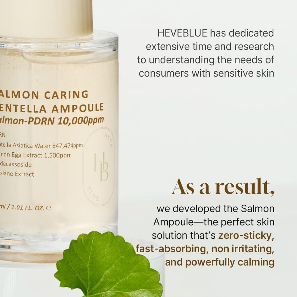 HEVEBLUE Salmon Caring Centella Ampoule 30ml - bellubeauty