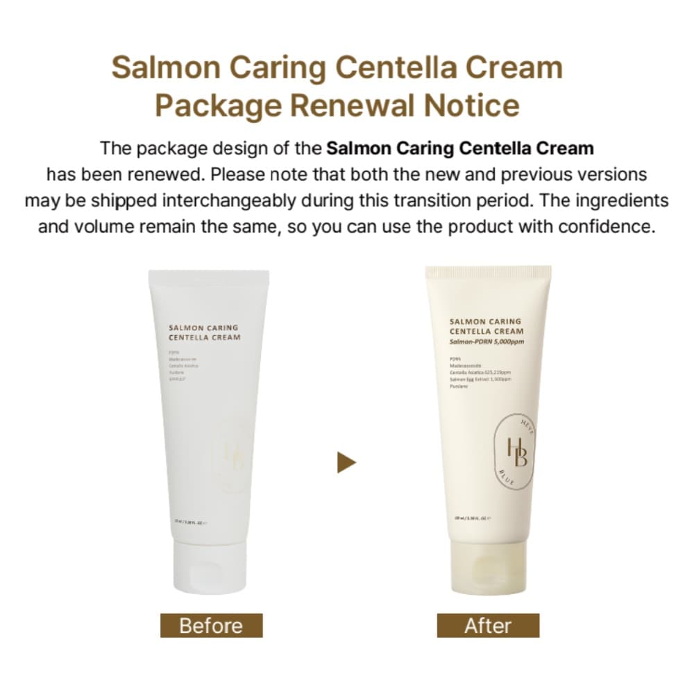 HEVEBLUE Salmon Caring Centella Cream 100ml - bellubeauty