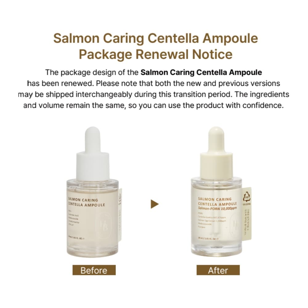 HEVEBLUE Salmon Caring Centella Ampoule 30ml - bellubeauty