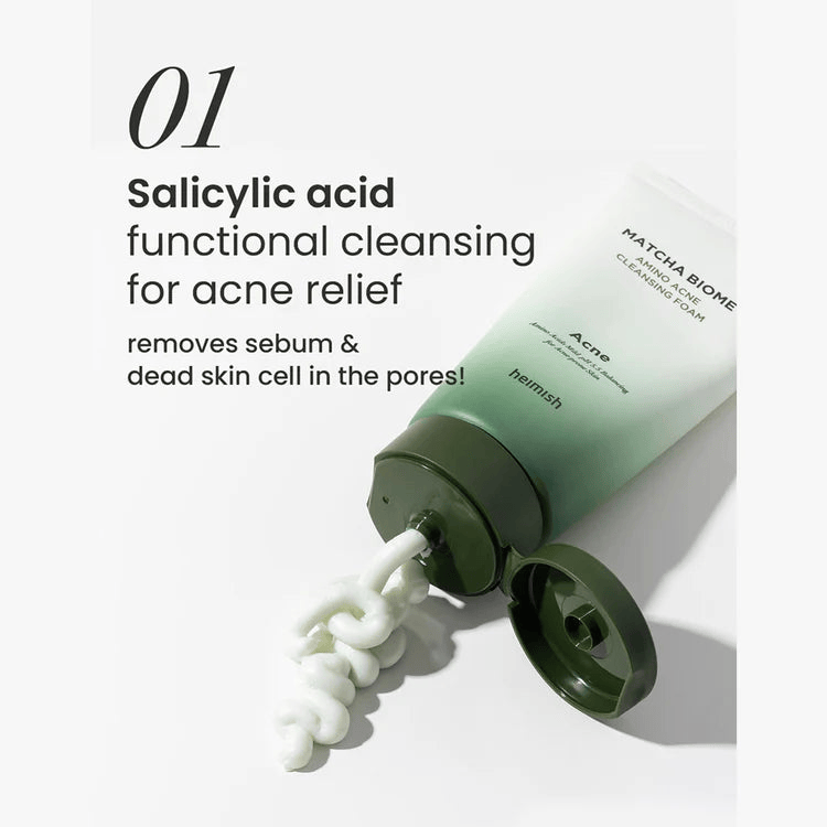 HEIMISH Matcha Biome Amino Acid Acne Cleansing Foam 150ml - BelluBeauty