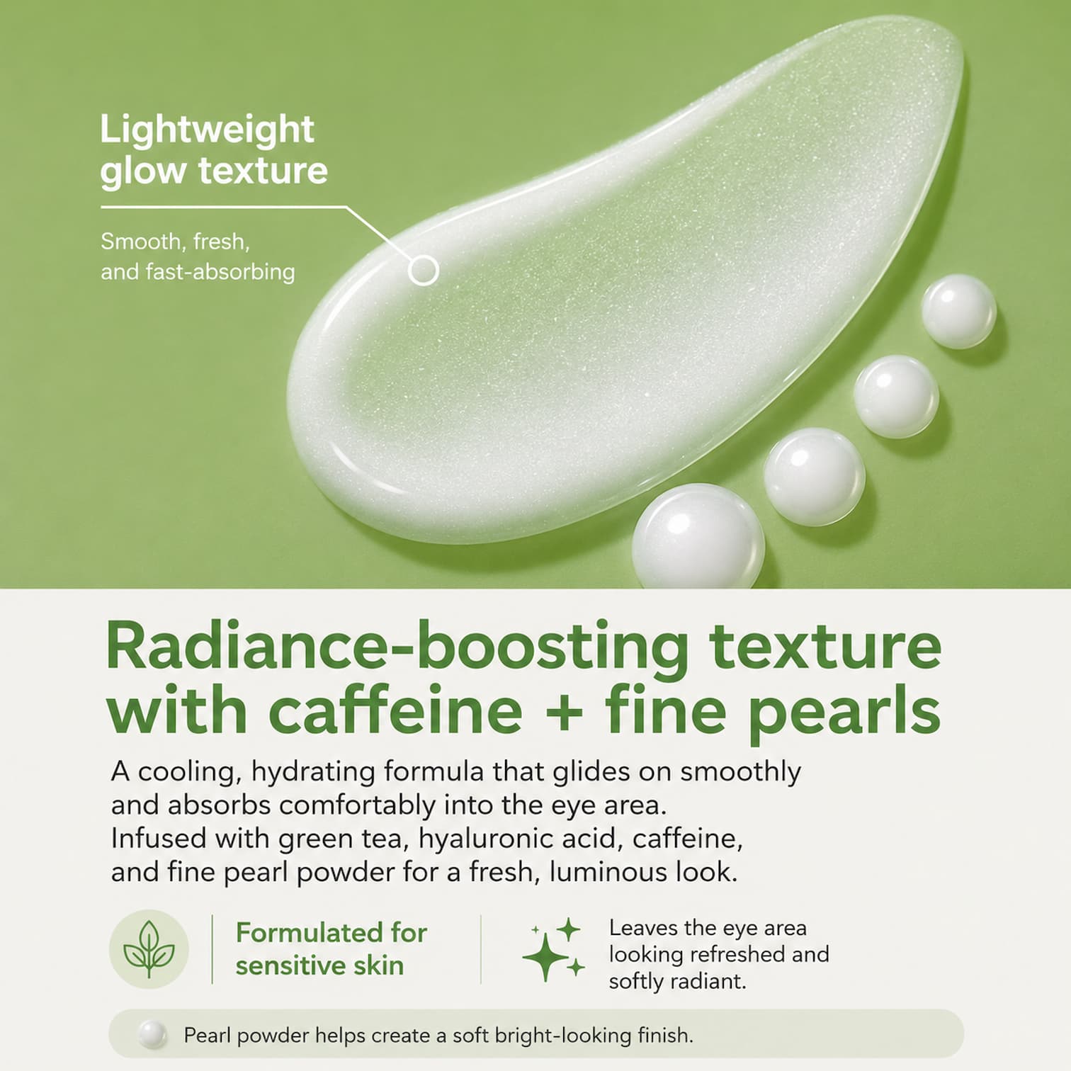 INNISFREE Green Tea Hyaluronic Glow Eye & Face Ball 10ml - BelluBeauty