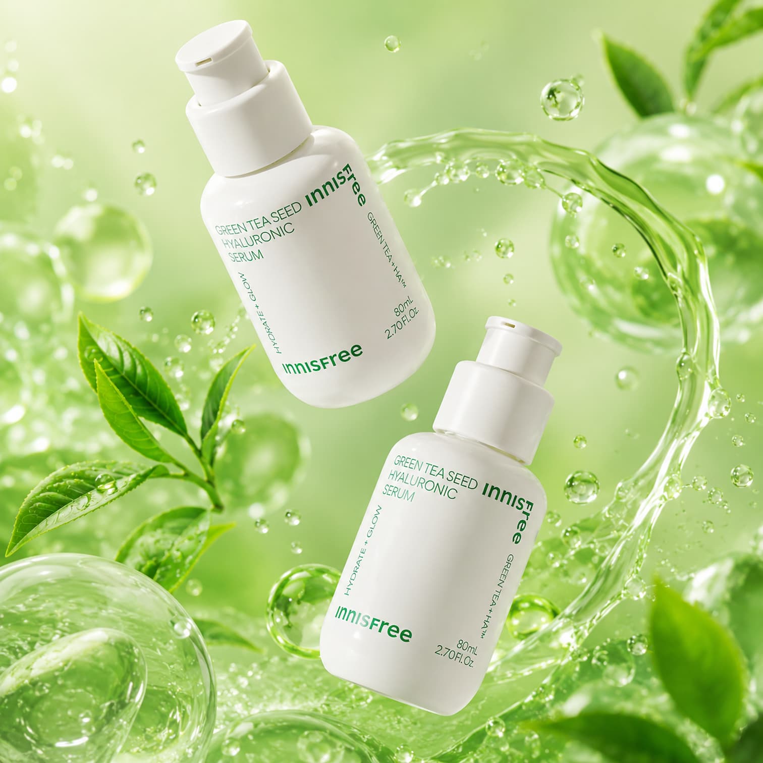 INNISFREE Green Tea Seed Hyaluronic Serum 80ml - BelluBeauty