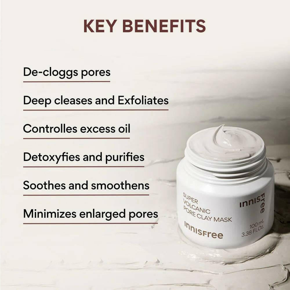 INNISFREE Super Volcanic Pore Clay Mask 100ml - bellubeauty