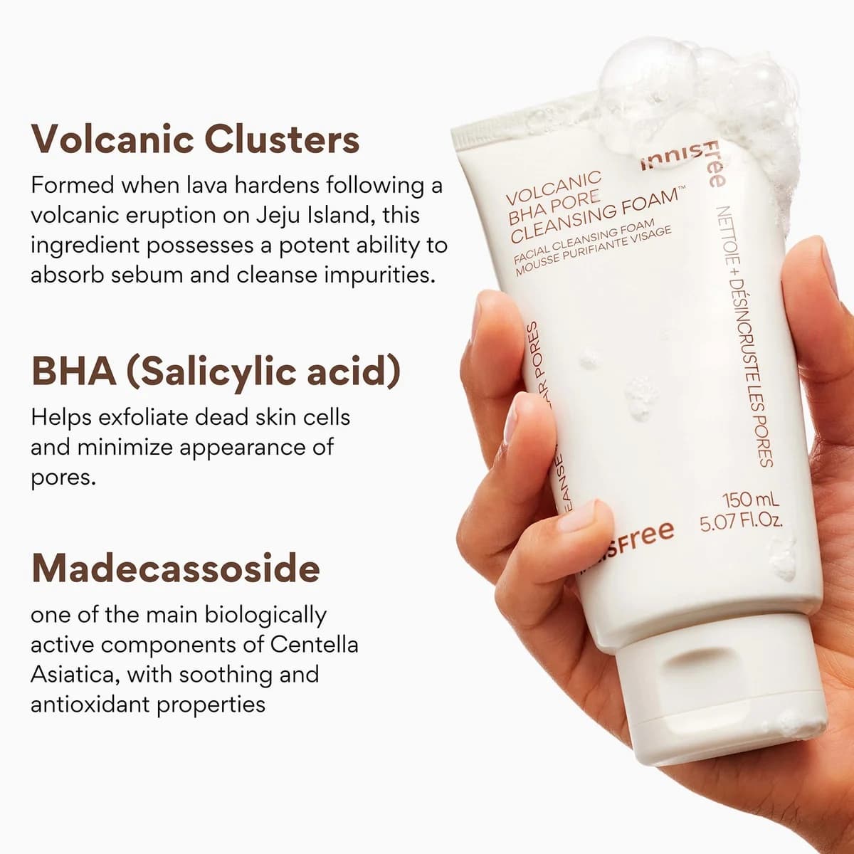 INNISFREE Volcanic BHA Pore Cleansing Foam 150g - BelluBeauty
