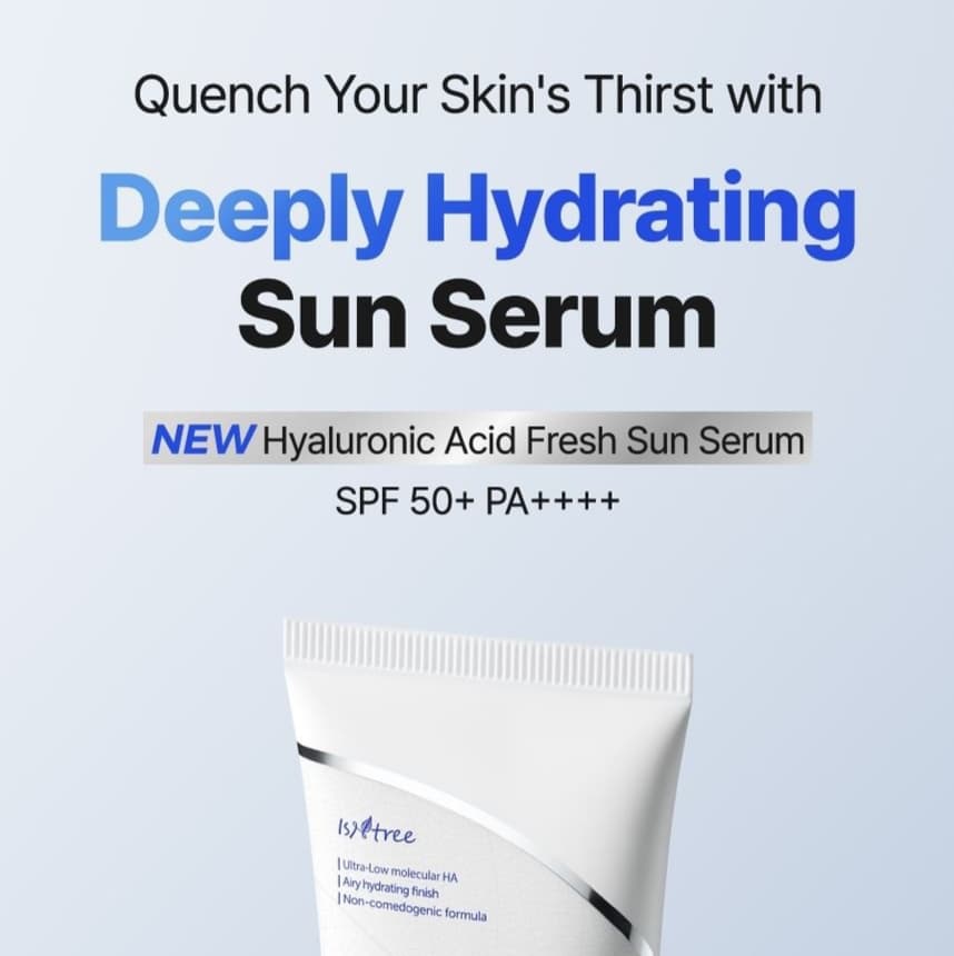ISNTREE Hyaluronic Acid Fresh Sun Serum 50ml SPF50+ - bellubeauty