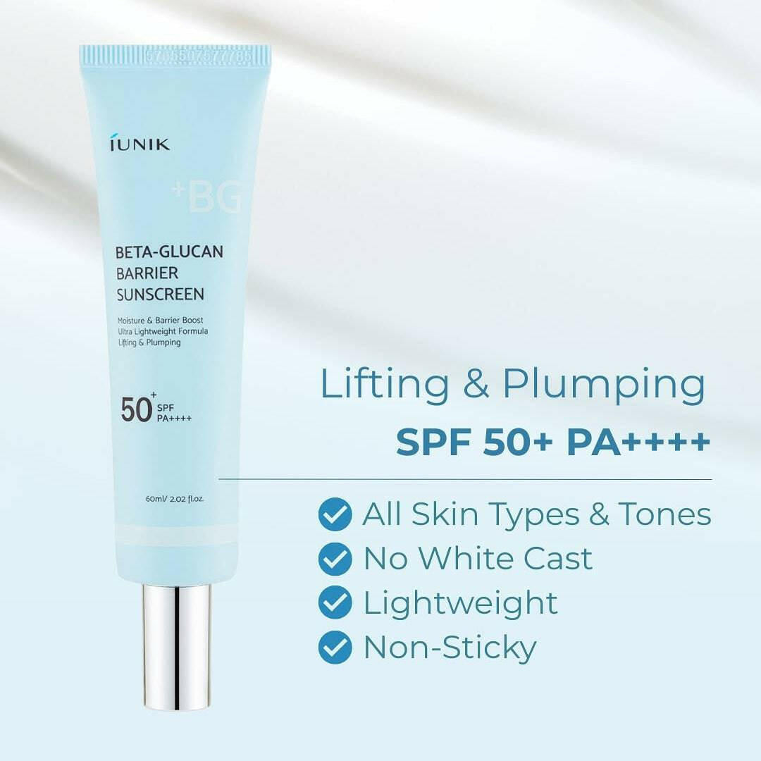 IUNIK Beta Glucan Barrier Sunscreen 60ml SPF50+ - bellubeauty