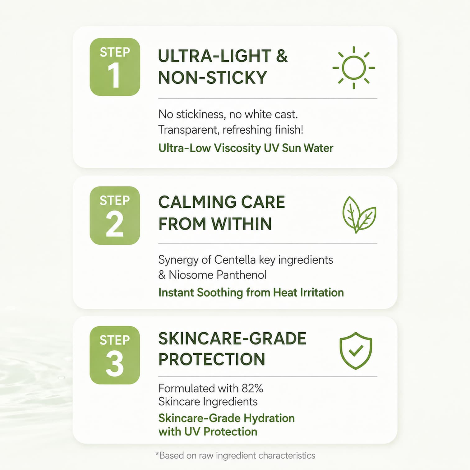 IUNIK Centella Calming Daily Sun Water 120ml SPF50+ - BelluBeauty
