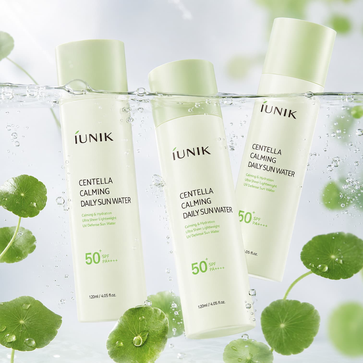 IUNIK Centella Calming Daily Sun Water 120ml SPF50+ - BelluBeauty