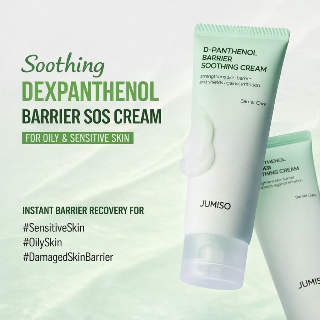 JUMISO D-Panthenol Barrier Soothing Cream 80ml - BelluBeauty