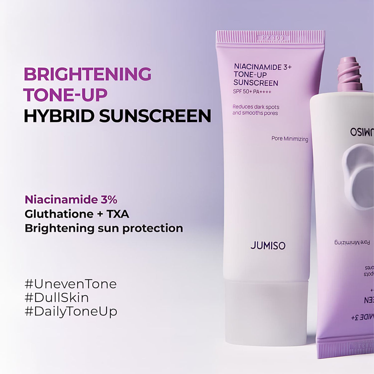 JUMISO Niacinamide 3+ Tone-Up Sunscreen 40ml SPF50+ - BelluBeauty