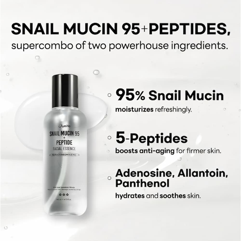 JUMISO Snail Mucin + Peptide Facial Essence 140ml - BelluBeauty
