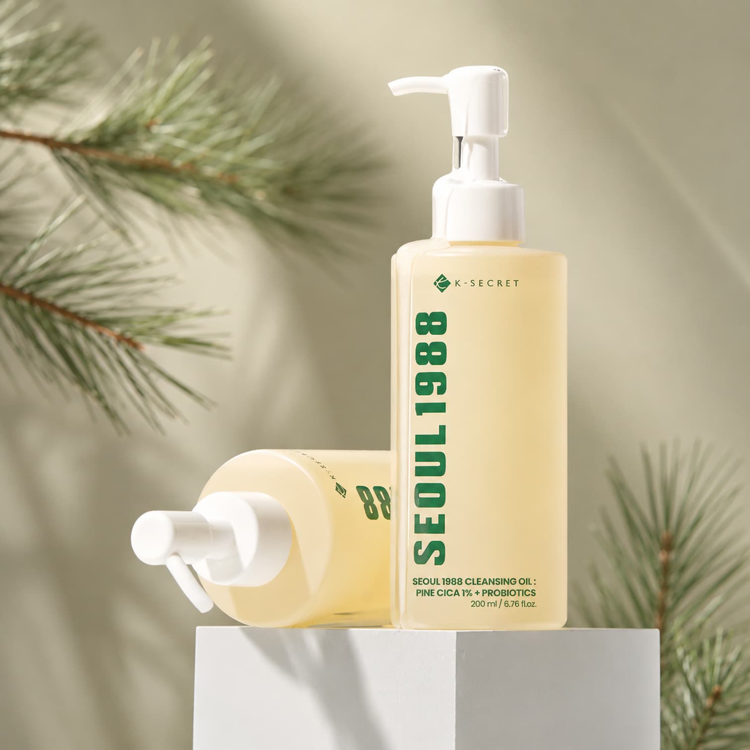 KSECRET SEOUL 1988 Cleansing Oil Pine Cica 1% + Probiotics 200ml - BelluBeauty