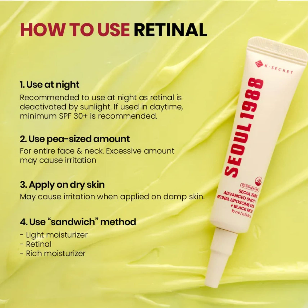 KSECRET Seoul 1988 Advanced Shot Retinal Liposome 12% + Black Rice 15ml - BelluBeauty