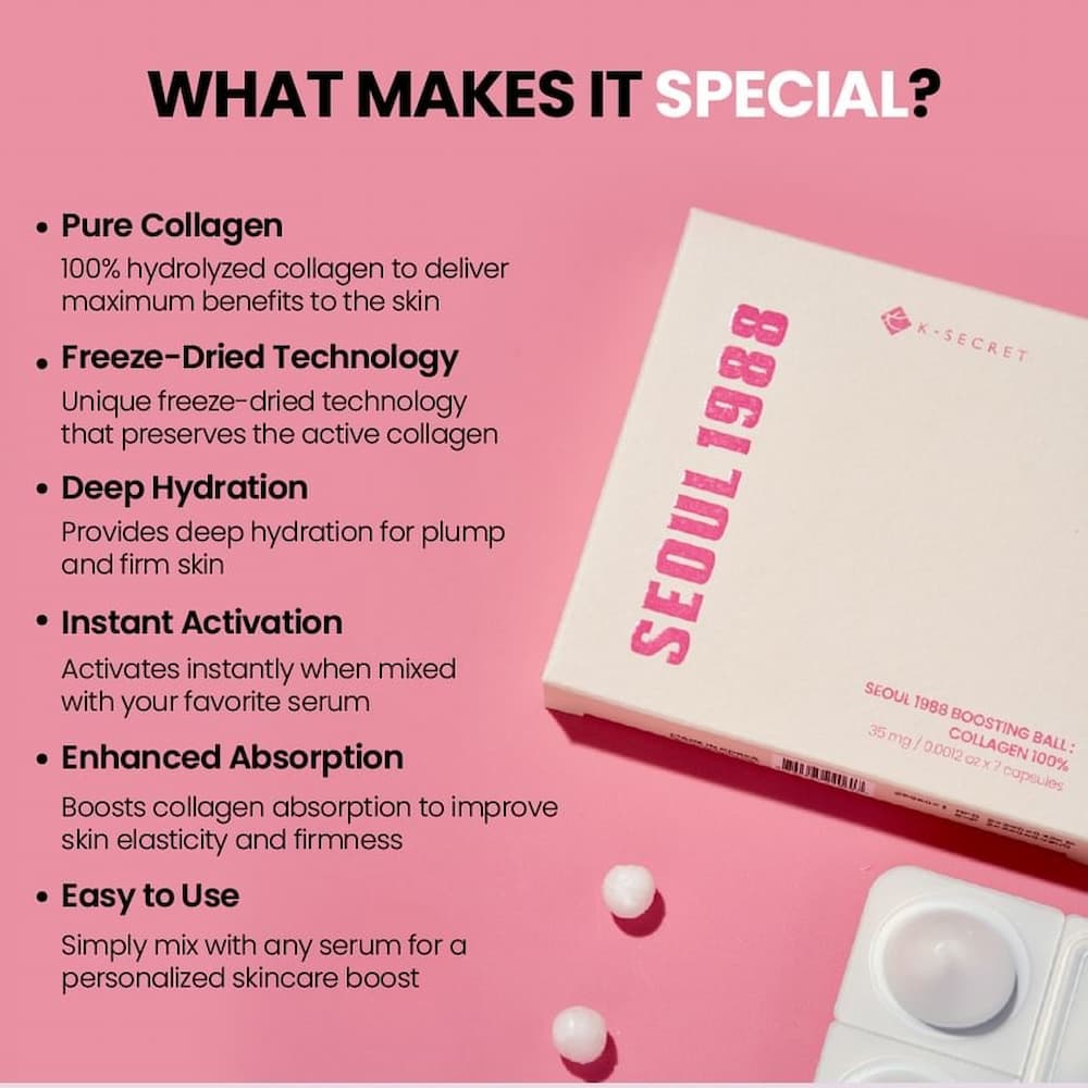 KSECRET Seoul 1988 Boosting Ball Collagen 100% 35mg 7pcs - BelluBeauty