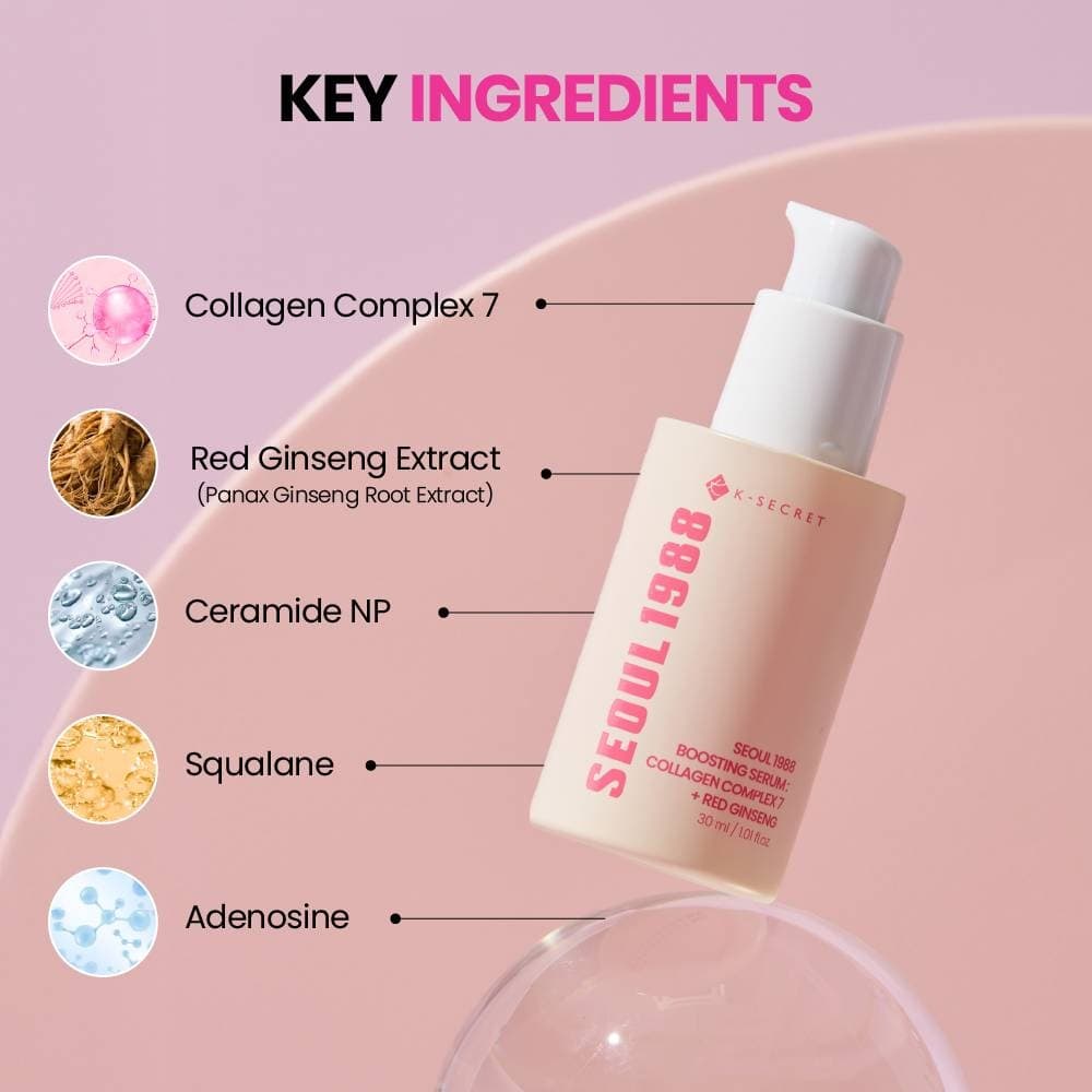 KSECRET Seoul 1988 Boosting Serum Collagen Complex + Red Ginseng 30ml - bellubeauty