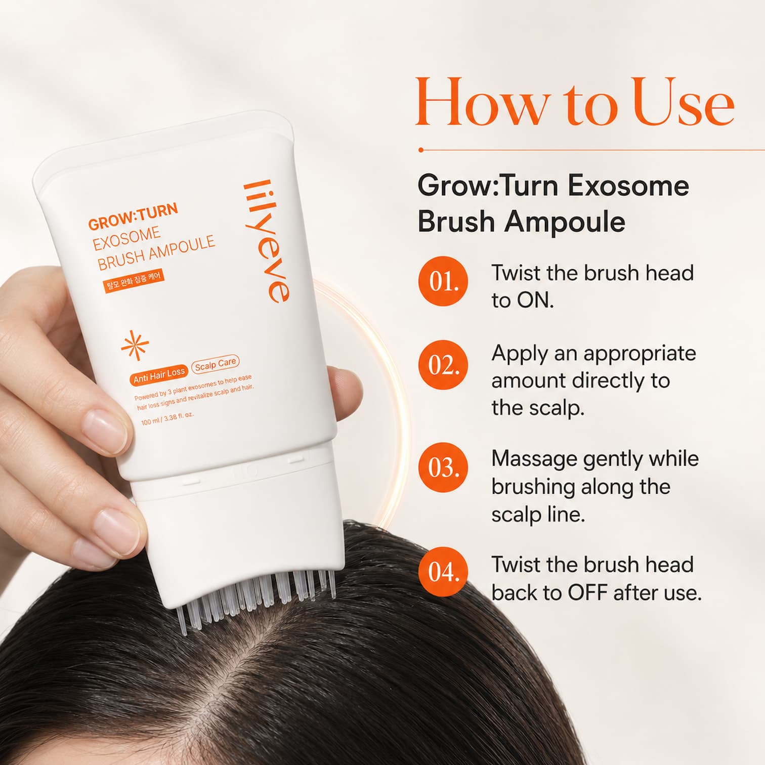 LILYEVE Grow Turn Exosome Brush Ampoule 100ml - BelluBeauty