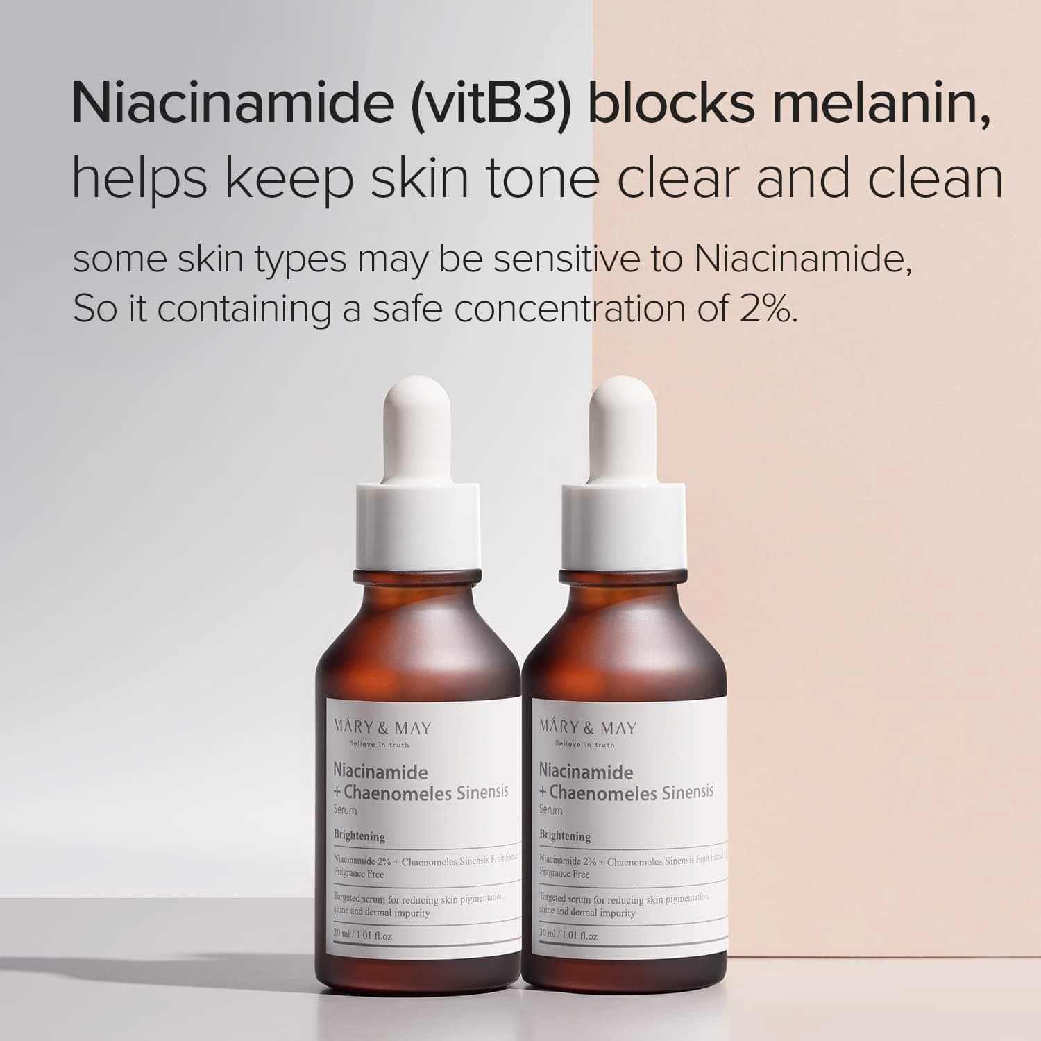 MARY&MAY Niacinamide + Chaenomeles Sinensis Serum 30ml - bellubeauty