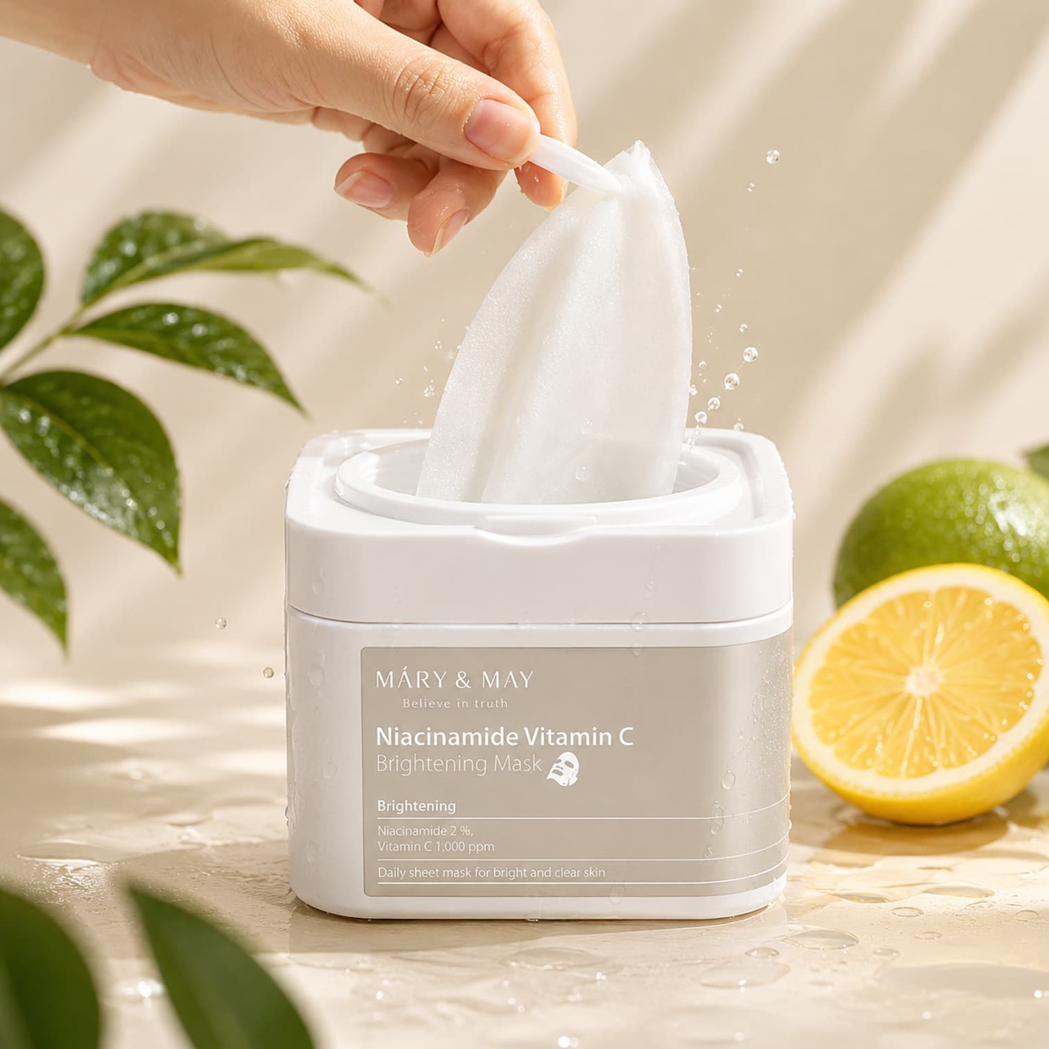 MARY&MAY Niacinamide Vitamin C Brightening Mask 30pcs - BelluBeauty