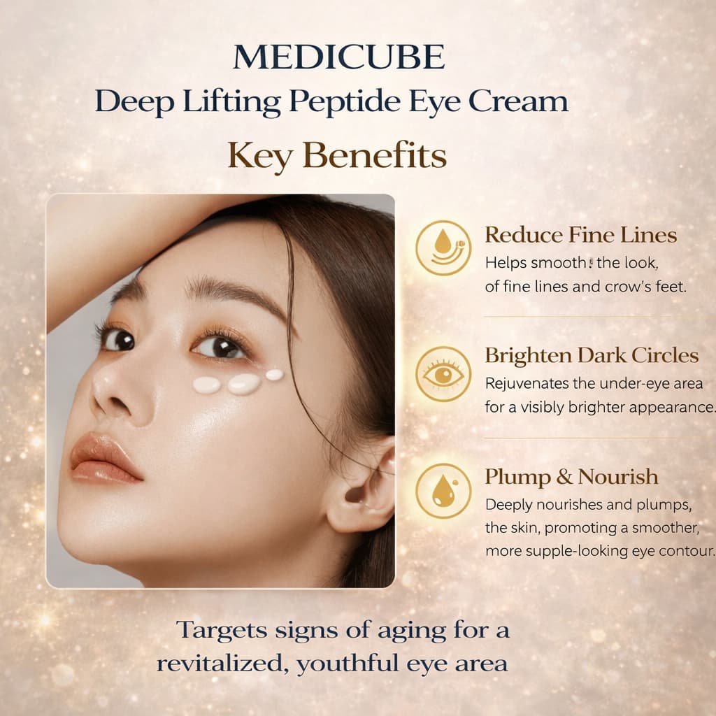MEDICUBE Deep Lifting Peptide Eye Cream 30ml - BelluBeauty